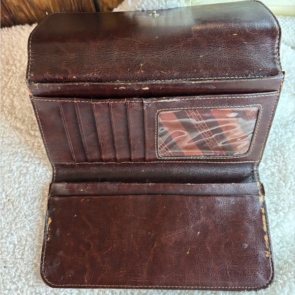 Vintage Gucci Brown Leather Wallet tree fold - Picture 4 of 12